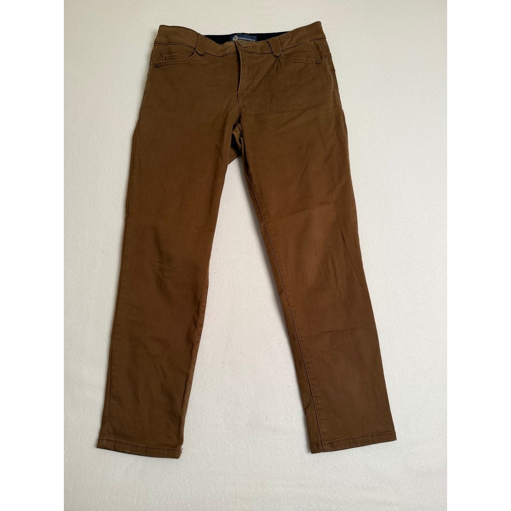 Democracy Absolution Brown Straight Leg Pants Womens Size 8 Slimming Waistband